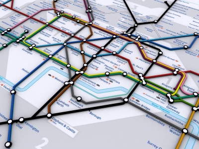 1) Download a Acrobat formatted 2D map from the London Transport site;