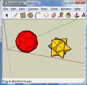 Bucky and Spikey in Sketchup